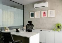 Climate advisers call for maximum workplace temperatures as UK heat risks grow An office with an air conditioner.