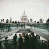 People walking in London.