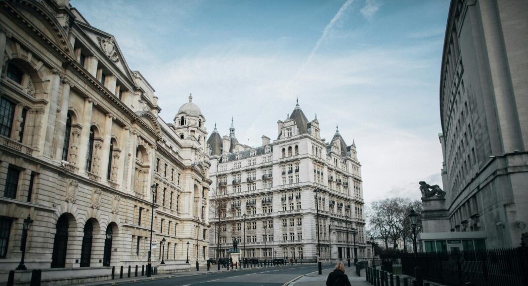 Government buildings at Whitehall in London.