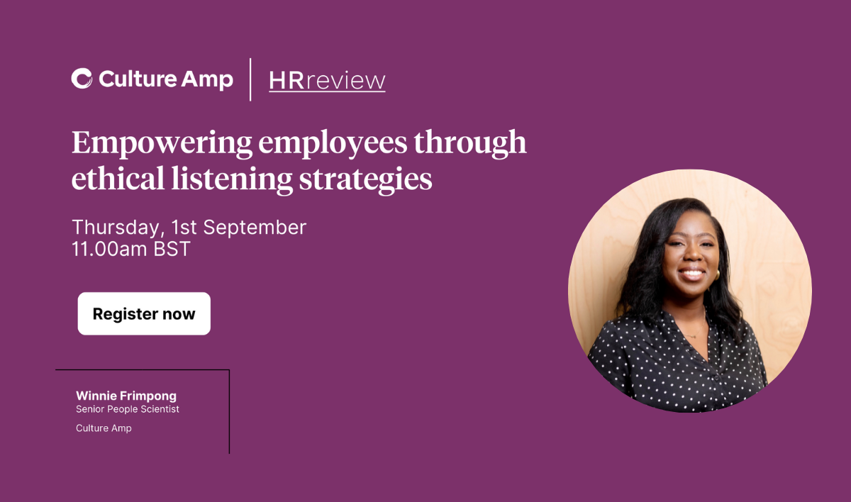 A promotional image for a Culture Amp event titled 