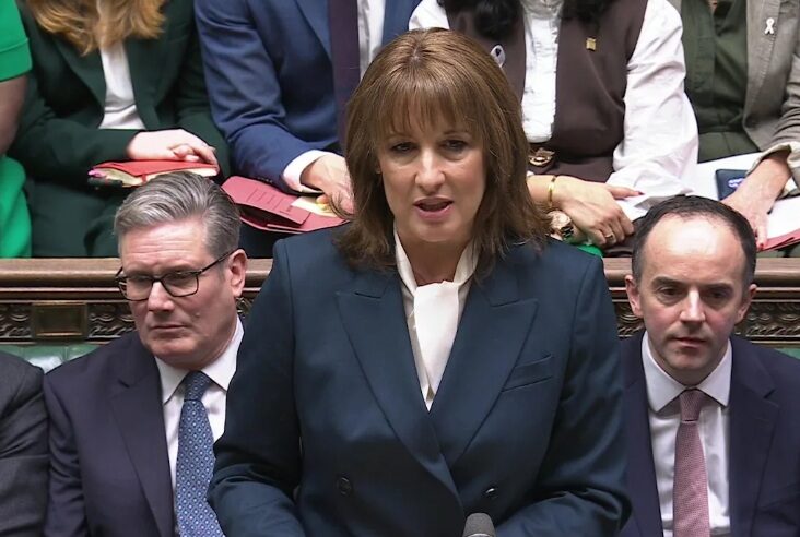 Chancellor Rachel Reeves delivering the Autumn Budget in the Commons.