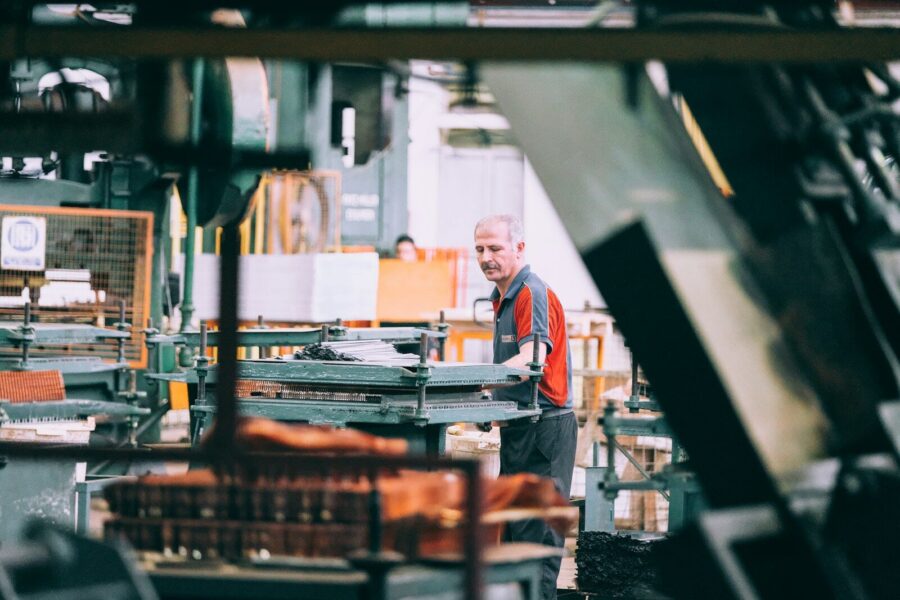 A man working in a factory.