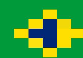 The flag of Brazil.