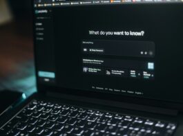 A laptop displaying an AI model.