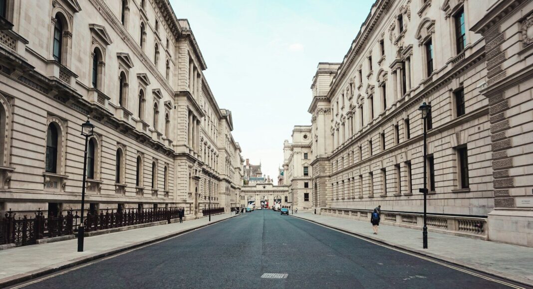 Government buildings in London.