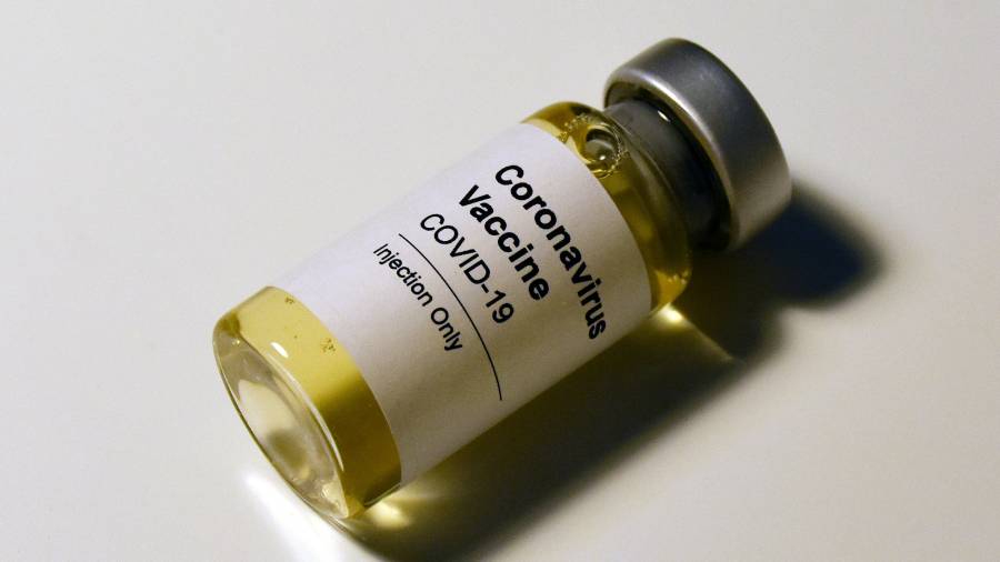 A vial labeled 