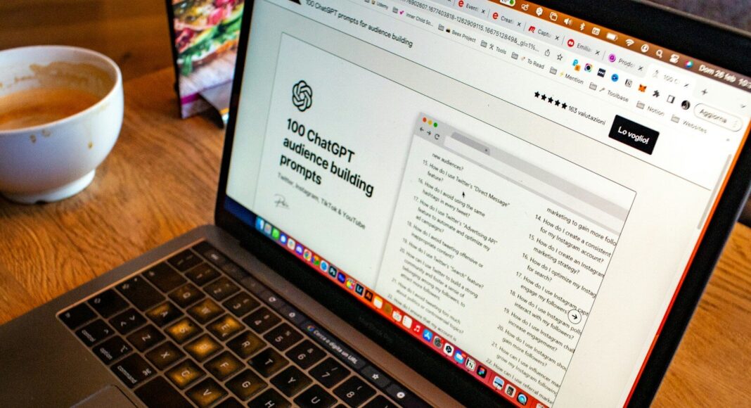 Photo by Emiliano Vittoriosi A laptop displaying Chatgpt.