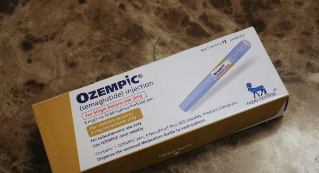 Ozempic medication box, with pen injection.