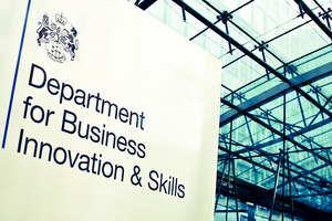 A sign for the Department of Business Innovation and Skills.