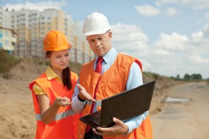 managers on building site