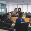People at work in an office.