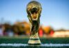 Workers could score extra bank holiday if England win World Cup, Starmer suggests The World Cup trophy sits on a football field.