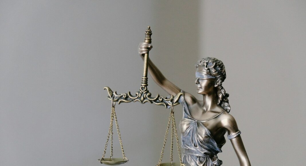 The scales of justice.